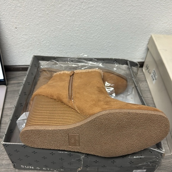 Sun + Stone Camillia Wedge Booties, - Picture 3 of 6